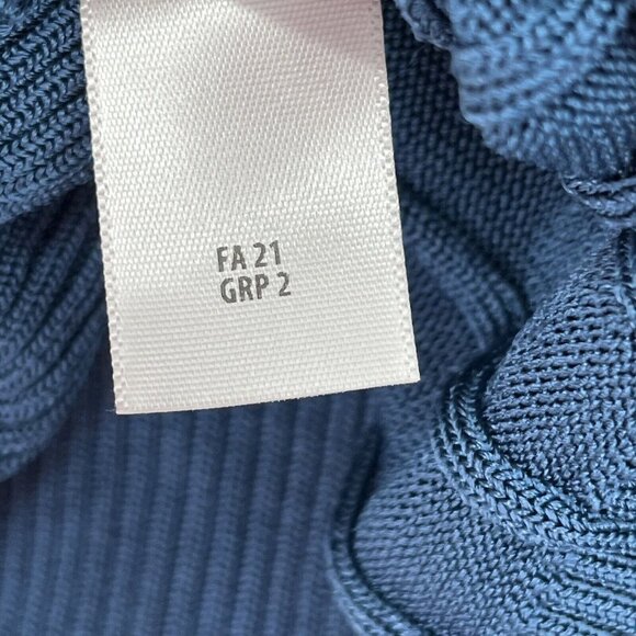 St. John Knit Women's Cardigan Blue Large V‎ Neck Long Sleeve - Picture 7 of 7